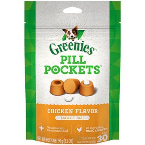 Greenies 餵藥輔助狗小食 藥片 雞肉 3.2oz