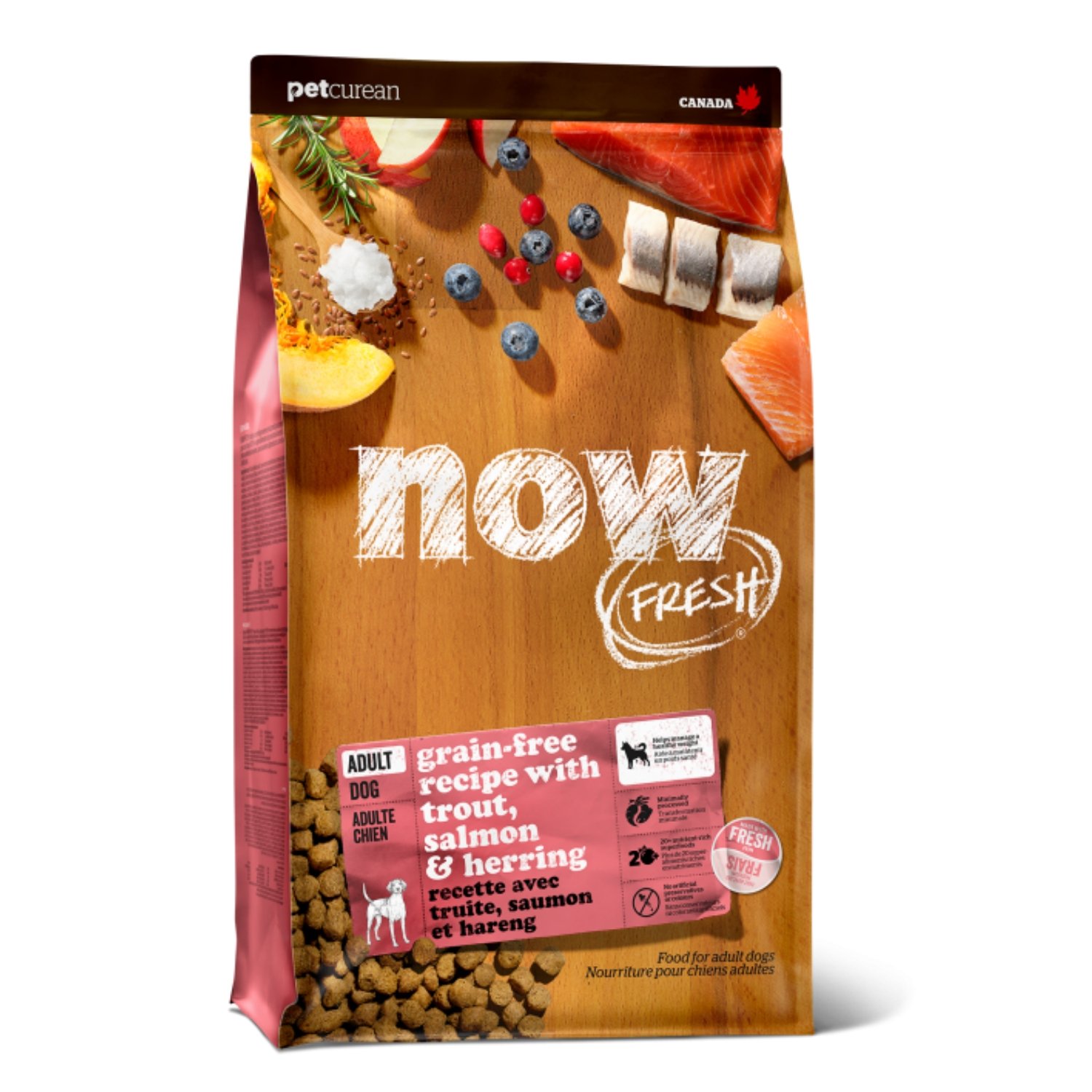 NOW FRESH!™ 無穀物 全犬種 成年 魚肉狗糧配方 (鱒魚﹐三文魚﹐希靈魚) NOW 網上寵物用品香港 NOW FRESH!™ 無穀物 全犬種 成年 魚肉狗糧配方 (鱒魚﹐三文魚﹐希靈魚)