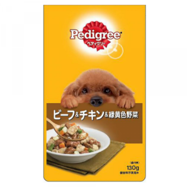 Pedigree 寶路 妙鮮包濕糧 野菜牛肉雞肉 130g