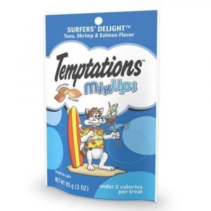 小食 Temptations 三重奏貓小食 吞拿三文魚蝦 85g 寵物用品店推薦