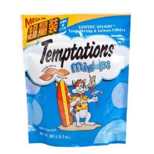 小食 Temptations 三重奏貓小食 吞拿三文魚蝦 超量裝 180g 寵物用品店推薦