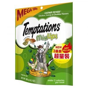 小食 Temptations 三重奏貓小食 芝士雞貓草 超量裝 180g 寵物用品店推薦