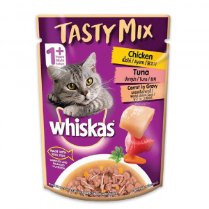 即食湯包 Whiskas 偉嘉 什錦珍味雞肉、鮪魚(吞拿魚)及紅蘿蔔湯汁口 味 70g 寵物用品店推薦