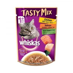 即食湯包 Whiskas 偉嘉 什錦珍味鮭魚(三文魚)、雞肉及海藻湯汁口 味70g 寵物用品店推薦