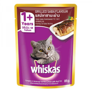 即食湯包 Whiskas 偉嘉 妙鮮包 燒烤鯖魚口味 80g 寵物用品店推薦