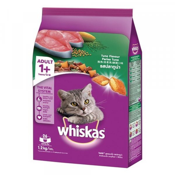Whiskas 偉嘉 成貓乾糧 鮪魚(吞拿魚)總匯口味 1.2kg