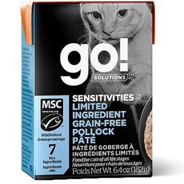 GO! SOLUTIONS™ 低敏美毛系列 鱈魚肉醬 貓糧配方 182克