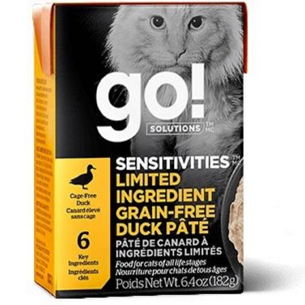 GO! SOLUTIONS™ 低敏美毛系列 鴨肉醬 貓糧配方 182克