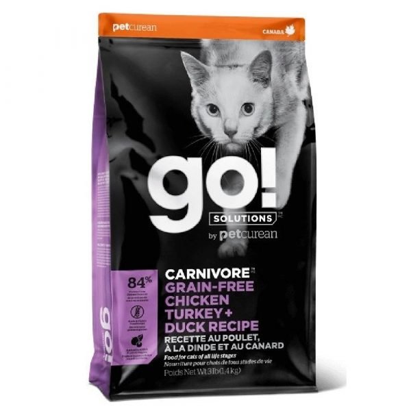 GO! SOLUTIONS™ 活力營養系列 無穀物 雞肉+火雞+鴨肉 貓糧配方