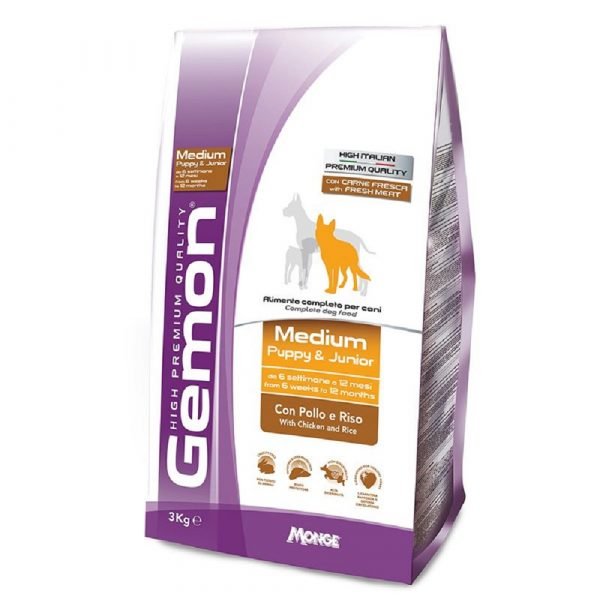 Gemon 鮮雞肉米飯 中型幼犬配方 3kg